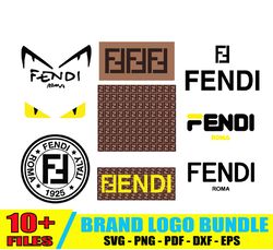 fendi logo bundle svg, fendi logo svg, fashion logo svg, famous brand logo svg