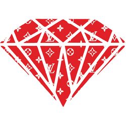lv red diamond logo svg, fashion logo svg, famous brand logo svg
