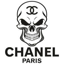 chanel paris skull svg, skull logo svg, fashion logo svg, famous brand logo svg