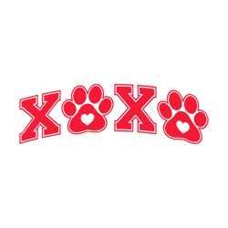 Xoxo Paw Dogs Lover Valentine SVG