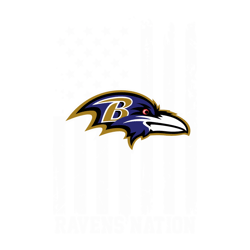 Baltimore Ravens Nation Football Us Flag SVG