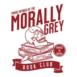 The Morally Grey Book Club Skull SVG