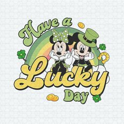 Disney Mouse Have A Lucky Day Patrick's Rainbow PNG