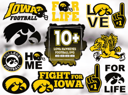 11 Files Lowa Hawkeyes Football Svg Bundle, Hawkeyes Logo Svg, NCAA Svg