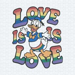 donald duck love is love pride month svg