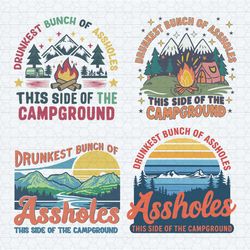 drunkest bunch of assholes svg bundle