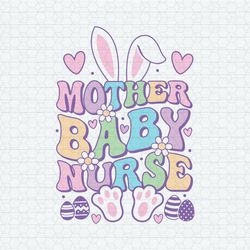 Mother Baby Nurse Bunny Easter SVG