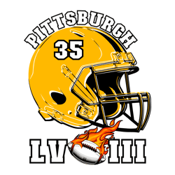 Super Bowl Lviii Pittsburgh Football Helmet SVG