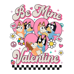 Be Mine Valentine Bluey Bingo PNG1