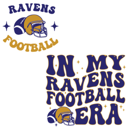 Retro In My Ravens Football Era SVG