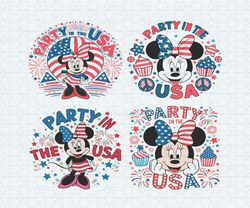 party in the usa minnie mouse svg bundle
