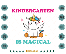 back to school unicorn kindergarten is magical svg hld090821ht86