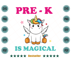 back to school unicorn pre k is magical svg hld090821ht87