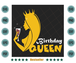 birthday queen retro vintage svg bd240621ht10