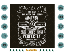 birthday the man the myth the legend vintage 1954 svg bd110821ht12