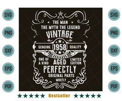 birthday the man the myth the legend vintage 1958 svg bd110821ht16