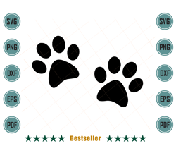 black dog paw design svg anm010721ht34