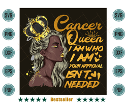 black girl birthday cancer queen png bd17082021ht11