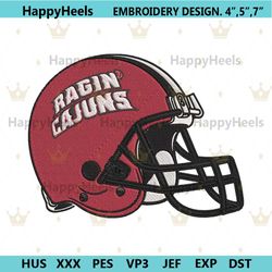 louisiana ragin' cajuns helmet machine embroidery design