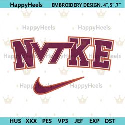 virginia tech hokies nike logo embroidery design download file