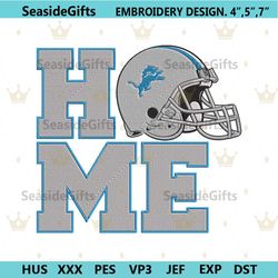 detroit lions home helmet embroidery design download file