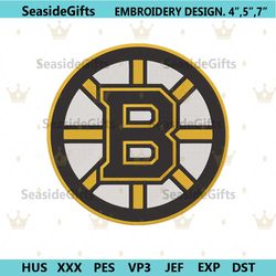 boston bruins logo nhl team embroidery design file