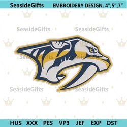 nashville predators logo nhl team embroidery design file