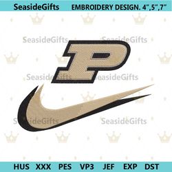 purdue boilermakers double swoosh nike logo embroidery design file