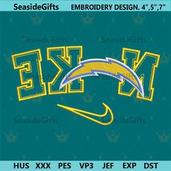 los angeles chargers reverse nike embroidery design download file