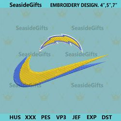 los angeles chargers nike swoosh embroidery design download