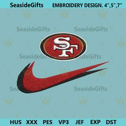 san francisco 49ers nike swoosh embroidery design download