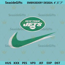 new york jets nike swoosh embroidery design download