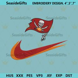 tampa bay buccaneers nike swoosh embroidery design download