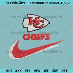 kansas city chiefs nike swoosh embroidery design download