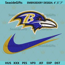 baltimore ravens nike swoosh embroidery design download png