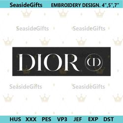 dior symbol black background embroidery instant download