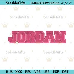 jordan varsity pink logo embroidery download file