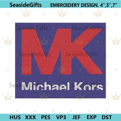 mk michael kors red blue box embroidery instant download