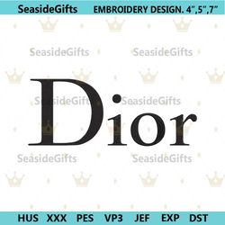 dior wordmark logo embroidery instant download