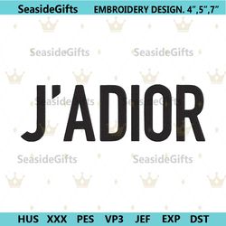 j'adior logo embroidery instant download