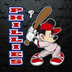 Disney Mickey Philadelphia Phillies Baseball SVG