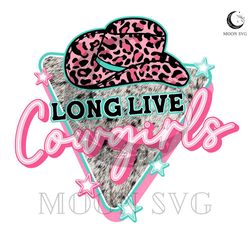 long live cowgirls pink star hat png