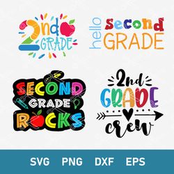 2nd grade svg, school svg, first day of school svg, pencil svg, png dxf eps file