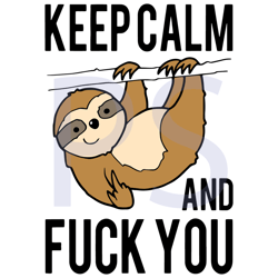 cute sloth middle finger keep calm and fuck you, trending svg, sloth svg, keep calm svg, fuck you svg, cute sloth svg, m