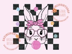 cute bunny with bandana glasses bubblegum png, rabbit bandana glasses png, easter rabbit bandana, funny easter png, east