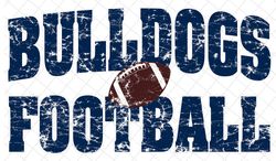 bulldogs football distressed mascot, navy and white, design pngjpg, digital download