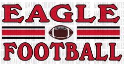 eagle football red and black retro-style mascot pngjpg, digital download, instant delivery
