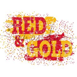 red and gold distressed splatter team spirit design png & jpg, digital download, sublimation file