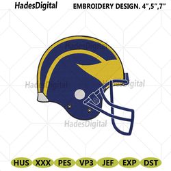 michigan wolverines football helmet logo machine embroidery