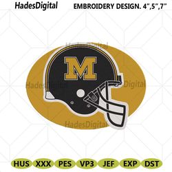 missouri tigers helmet logo embroidery design file